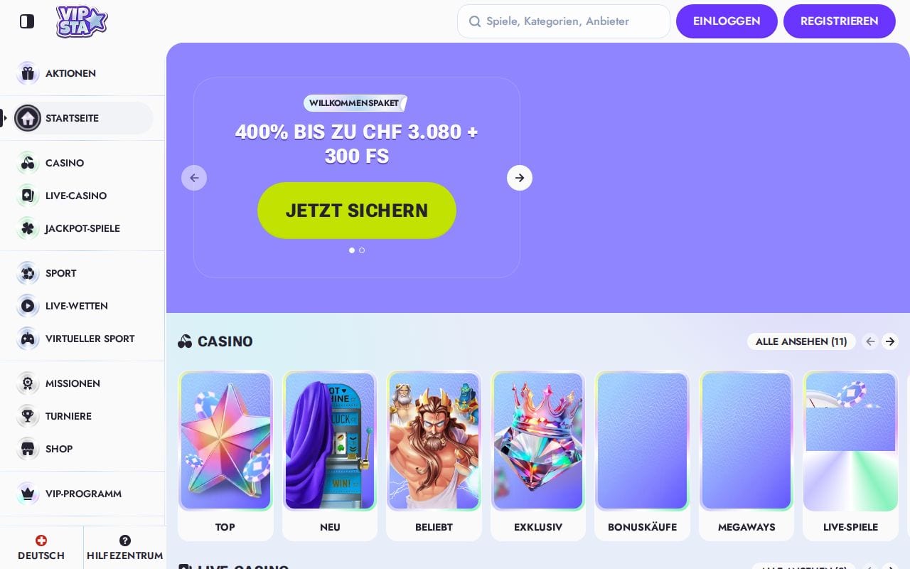 Vipsta casino site